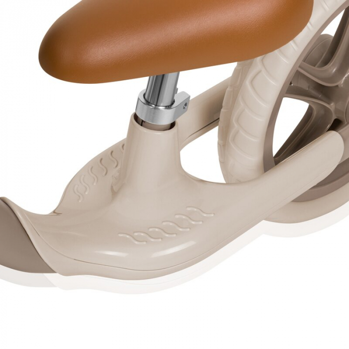 Bicicleta fara pedale, Lionelo, Alex Plus, Usoara, Cu ghidon si sa reglabile, Include cos depozitare si sonerie, Din otel, Cu roti din spuma EVA, 12 inch, Beige Sand [6]
