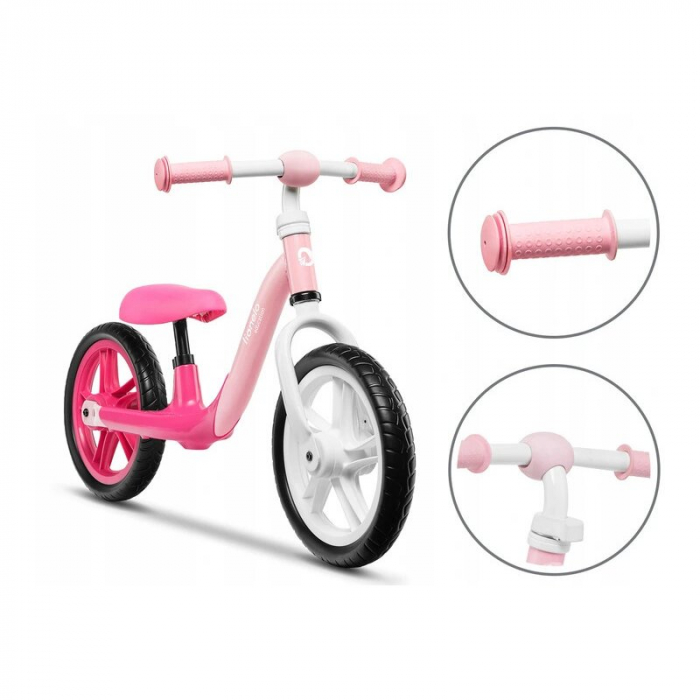 Bicicleta fara pedale, Lionelo, Alex, Usoara, Cu ghidon si sa reglabile, Greutate 3.3 Kg, Cu roti din spuma EVA, 12 inch, Bubblegum [9]