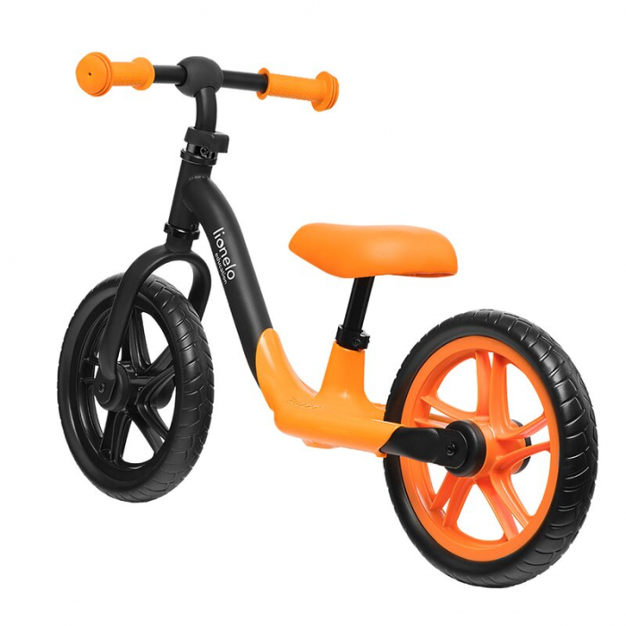 Bicicleta fara pedale, Lionelo, Alex, Usoara, Cu ghidon si sa reglabile, Greutate 3.3 Kg, Cu roti din spuma EVA, 12 inch, Orange [4]