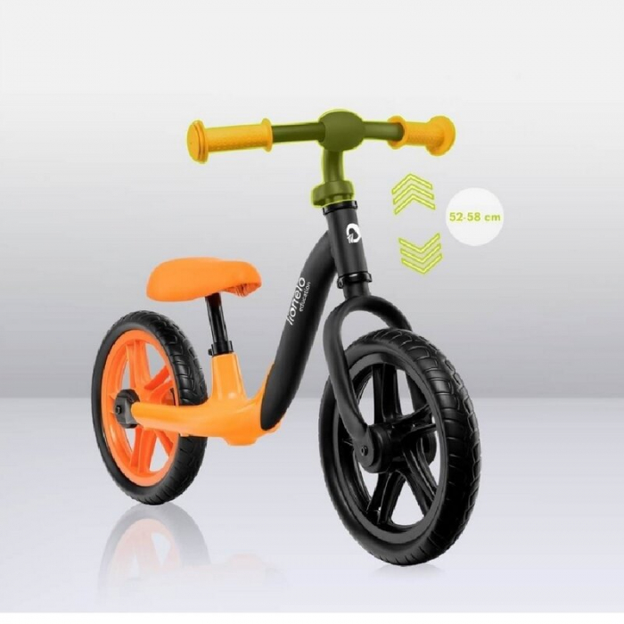 Bicicleta fara pedale, Lionelo, Alex, Usoara, Cu ghidon si sa reglabile, Greutate 3.3 Kg, Cu roti din spuma EVA, 12 inch, Orange [14]