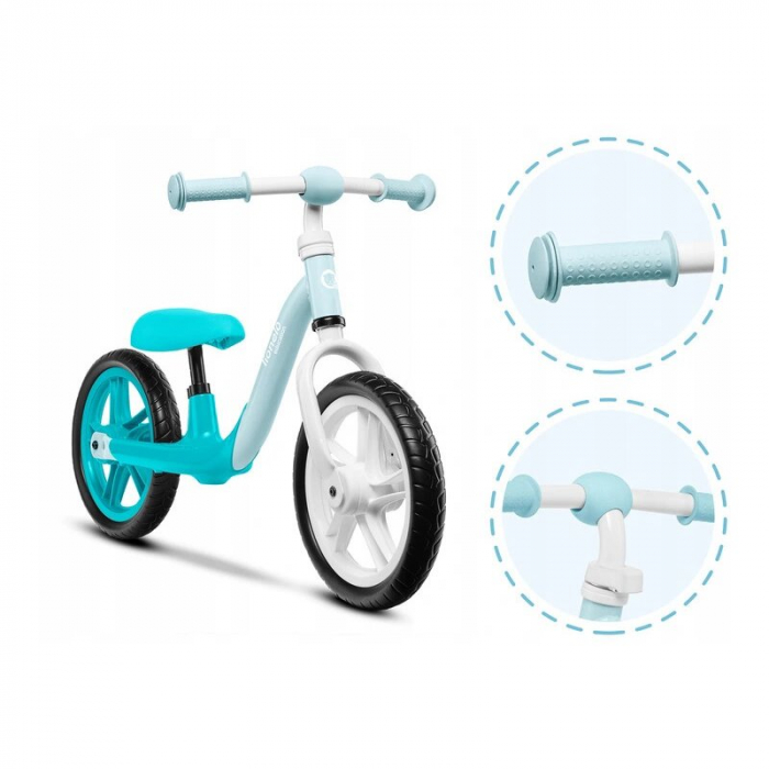 Bicicleta fara pedale, Lionelo, Alex, Usoara, Cu ghidon si sa reglabile, Greutate 3.3 Kg, Cu roti din spuma EVA, 12 inch, Turquoise [9]