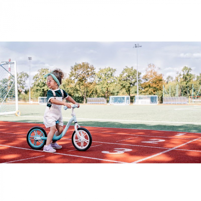 Bicicleta fara pedale, Lionelo, Alex, Usoara, Cu ghidon si sa reglabile, Greutate 3.3 Kg, Cu roti din spuma EVA, 12 inch, Turquoise [12]