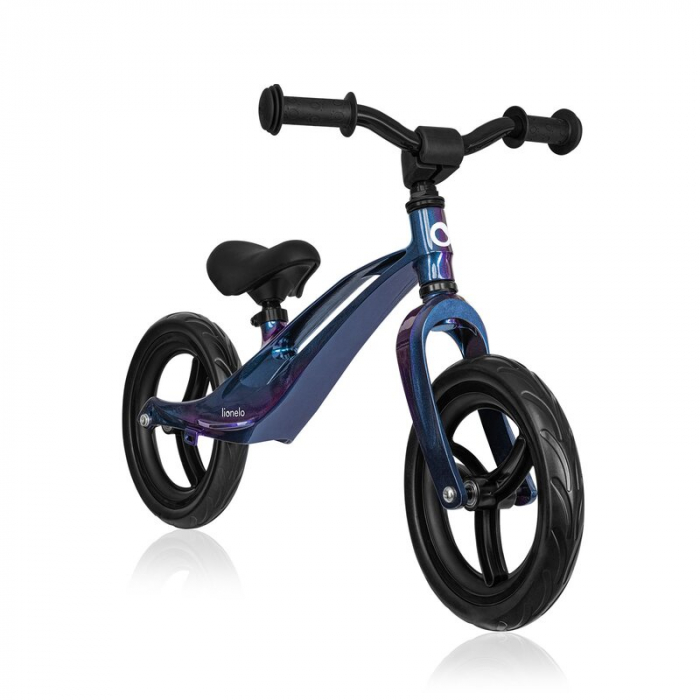 Bicicleta fara pedale, Lionelo, Bart, Usoara, Cu cadru din magneziu, Cu ghidon si sa reglabile, Greutate 3 Kg, 12 inch, Conform cu standardul european de securitate EN71, Blue Violet [2]