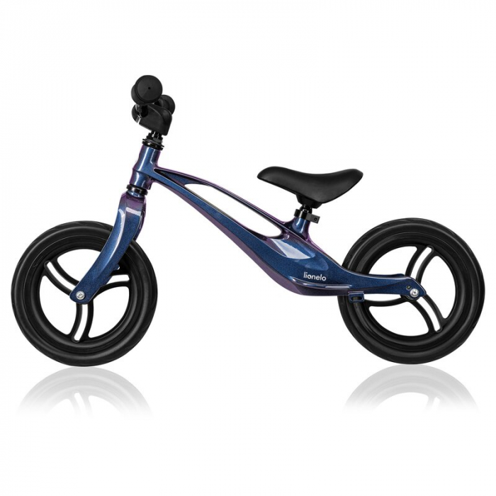 Bicicleta fara pedale, Lionelo, Bart, Usoara, Cu cadru din magneziu, Cu ghidon si sa reglabile, Greutate 3 Kg, 12 inch, Conform cu standardul european de securitate EN71, Blue Violet [3]