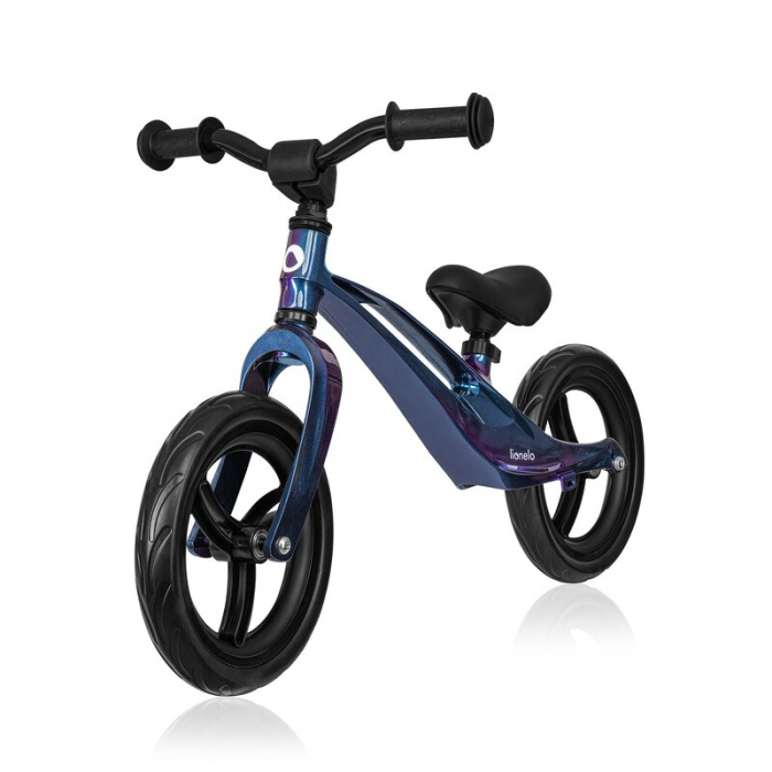 Bicicleta fara pedale, Lionelo, Bart, Usoara, Cu cadru din magneziu, Cu ghidon si sa reglabile, Greutate 3 Kg, 12 inch, Conform cu standardul european de securitate EN71, Blue Violet [1]