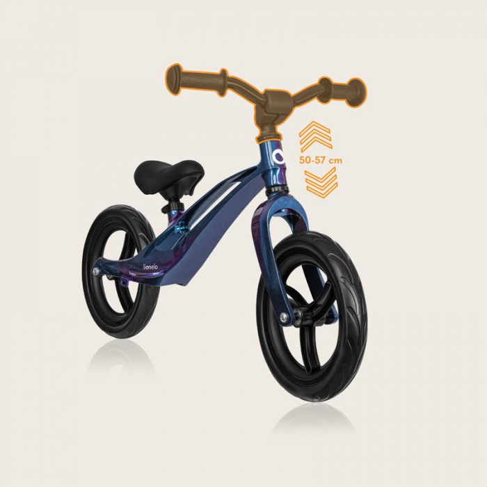 Bicicleta fara pedale, Lionelo, Bart, Usoara, Cu cadru din magneziu, Cu ghidon si sa reglabile, Greutate 3 Kg, 12 inch, Conform cu standardul european de securitate EN71, Blue Violet [9]