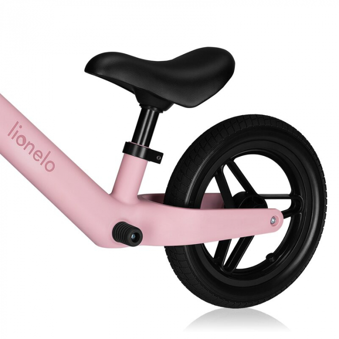Bicicleta fara pedale, Lionelo, Toni, Cu ghidon si sa reglabile, Ultra usoara, 2.8 Kg, 18 luni+, Sustine 30 kg, Conform cu standardul EN71-1/2/3, Certificata TUV SUD, Roz [7]