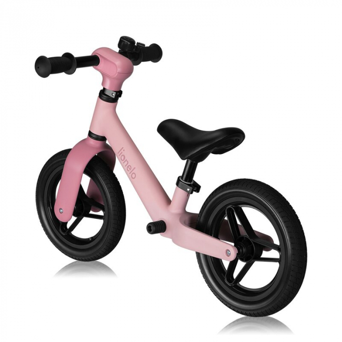 Bicicleta fara pedale, Lionelo, Toni, Cu ghidon si sa reglabile, Ultra usoara, 2.8 Kg, 18 luni+, Sustine 30 kg, Conform cu standardul EN71-1/2/3, Certificata TUV SUD, Roz [4]