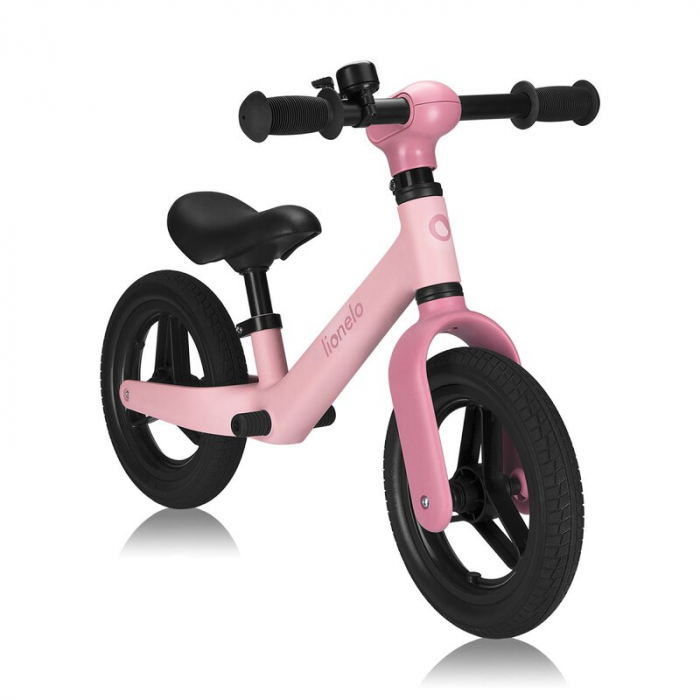 Bicicleta fara pedale, Lionelo, Toni, Cu ghidon si sa reglabile, Ultra usoara, 2.8 Kg, 18 luni+, Sustine 30 kg, Conform cu standardul EN71-1/2/3, Certificata TUV SUD, Roz [3]