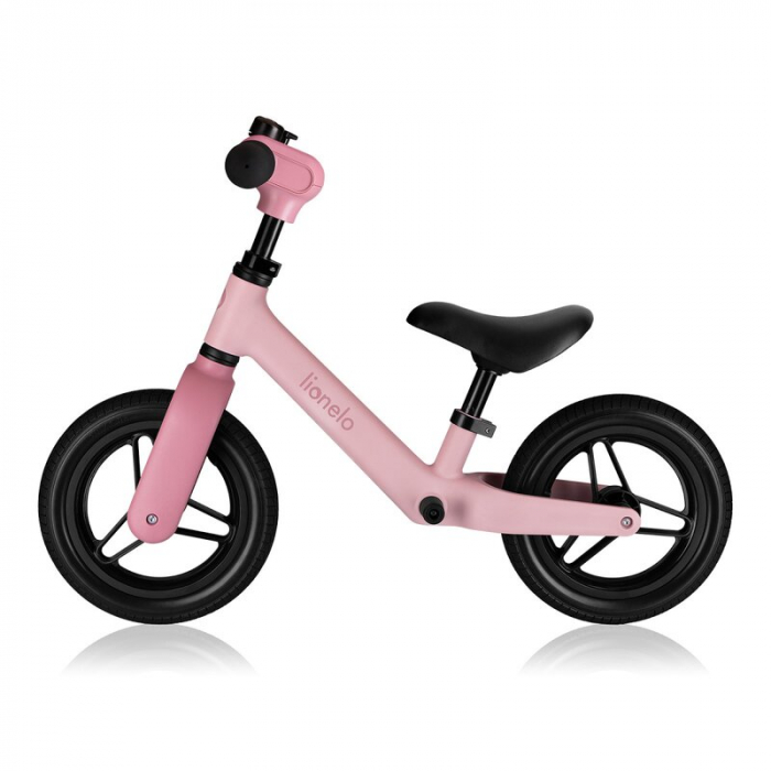 Bicicleta fara pedale, Lionelo, Toni, Cu ghidon si sa reglabile, Ultra usoara, 2.8 Kg, 18 luni+, Sustine 30 kg, Conform cu standardul EN71-1/2/3, Certificata TUV SUD, Roz [6]