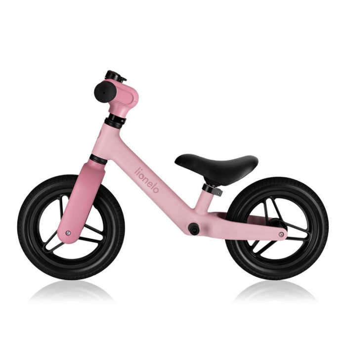 Bicicleta fara pedale, Lionelo, Toni, Cu ghidon si sa reglabile, Ultra usoara, 2.8 Kg, 18 luni+, Sustine 30 kg, Conform cu standardul EN71-1/2/3, Certificata TUV SUD, Roz [5]