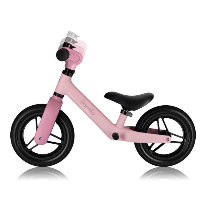 Bicicleta fara pedale, Lionelo, Toni, Cu ghidon si sa reglabile, Ultra usoara, 2.8 Kg, 18 luni+, Sustine 30 kg, Conform cu standardul EN71-1/2/3, Certificata TUV SUD, Roz [11]