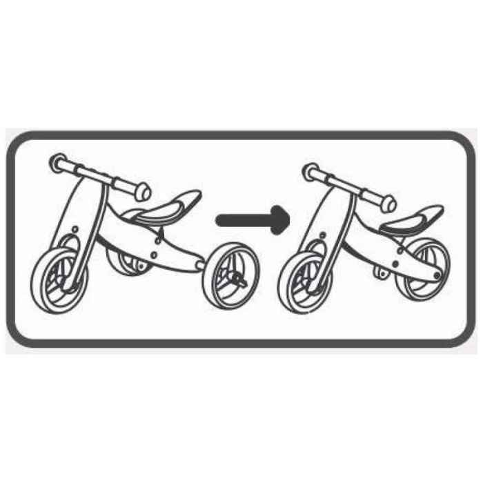 Bicicleta/tricicleta fara pedale din lemn, 2 in 1, Functie de bicicleta echilibru, Scaun reglabil, Roti ajustabile, Manere antiderapante, Varsta 1-3 ani, Free2Move, Dusty Pink [4]