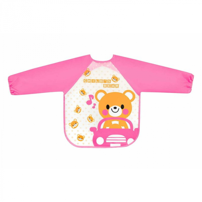 Bocioland - Baveta impermeabila, Cu maneci lungi, Dimensiune 40x35 cm, Bear [1]