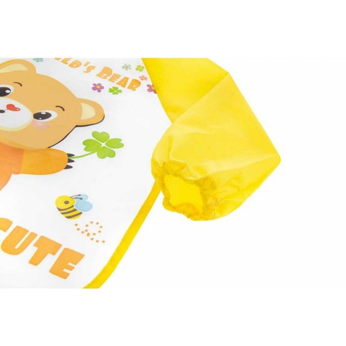 Bocioland - Baveta impermeabila, Cu maneci lungi, Dimensiune 40x35 cm, Bear [2]