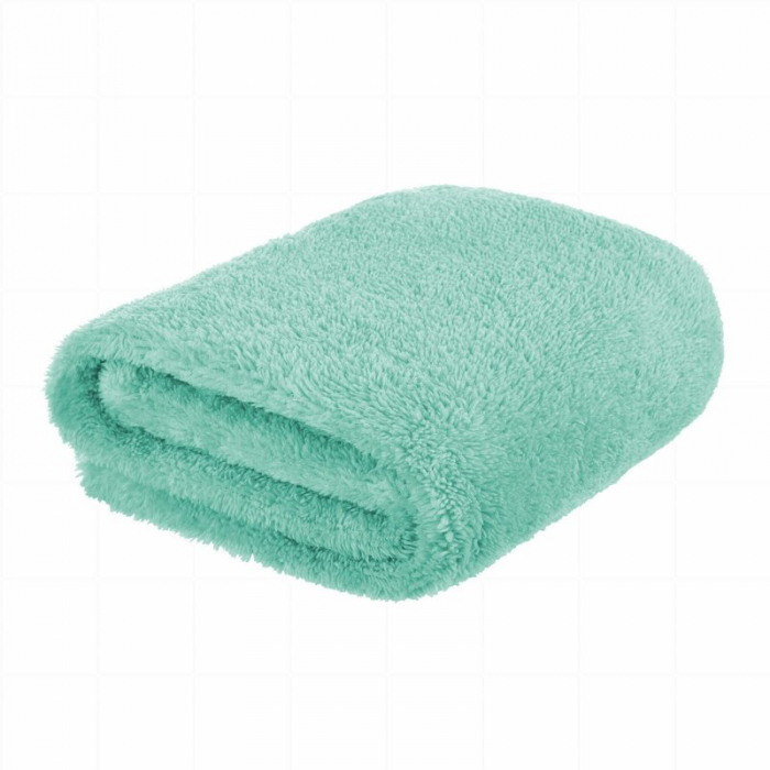 Bocioland - Paturica pufoasa pentru copii, Din fleece, Dimensiune mare 80 x 100 cm, Mint [4]