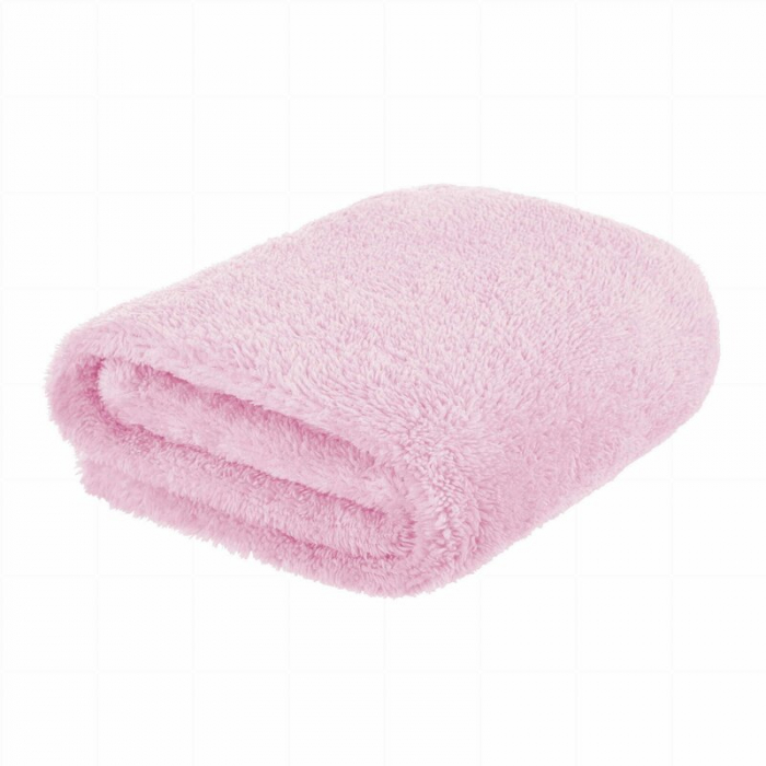 Bocioland - Paturica pufoasa pentru copii, Din fleece, Dimensiune mare 80 x 100 cm, Pink [4]