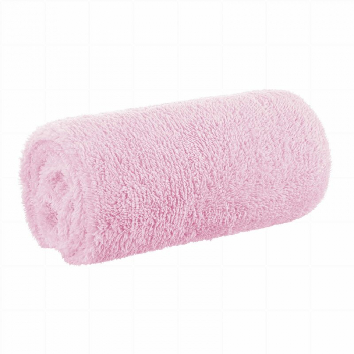Bocioland - Paturica pufoasa pentru copii, Din fleece, Dimensiune mare 80 x 100 cm, Pink [2]