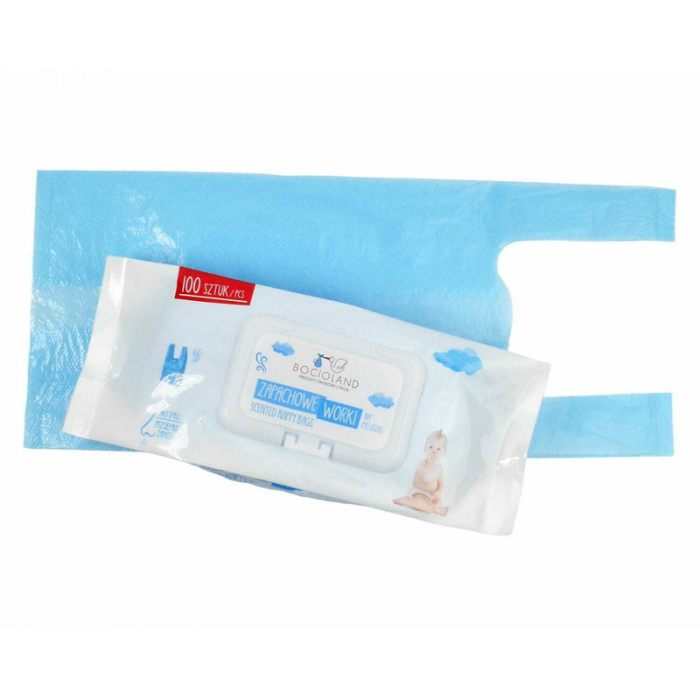 Bocioland - Set 100 bucati saci parfumati pentru scutece folosite [1]