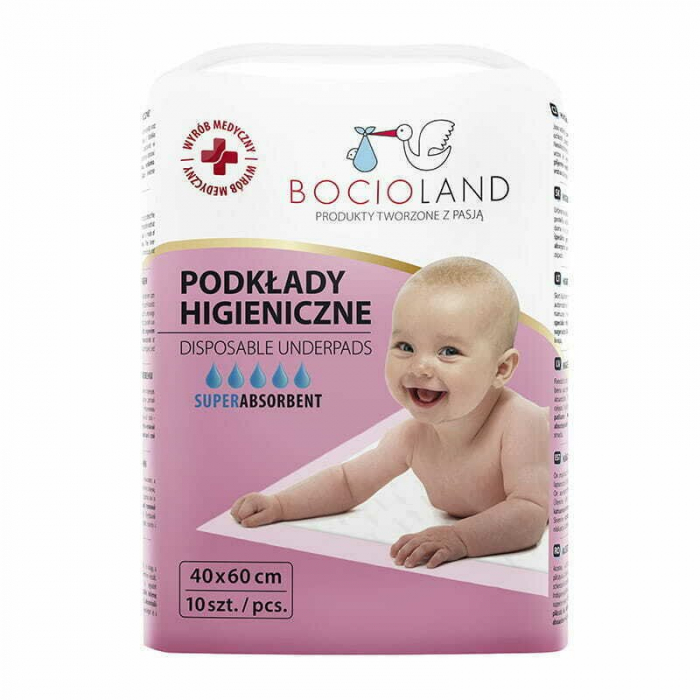 Bocioland - Set aleze impermeabile de unica folosinta, 10 bucati, 40x60 cm [2]