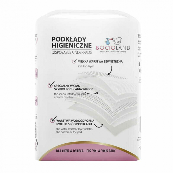 Bocioland - Set aleze impermeabile de unica folosinta, 10 bucati, 40x60 cm [6]