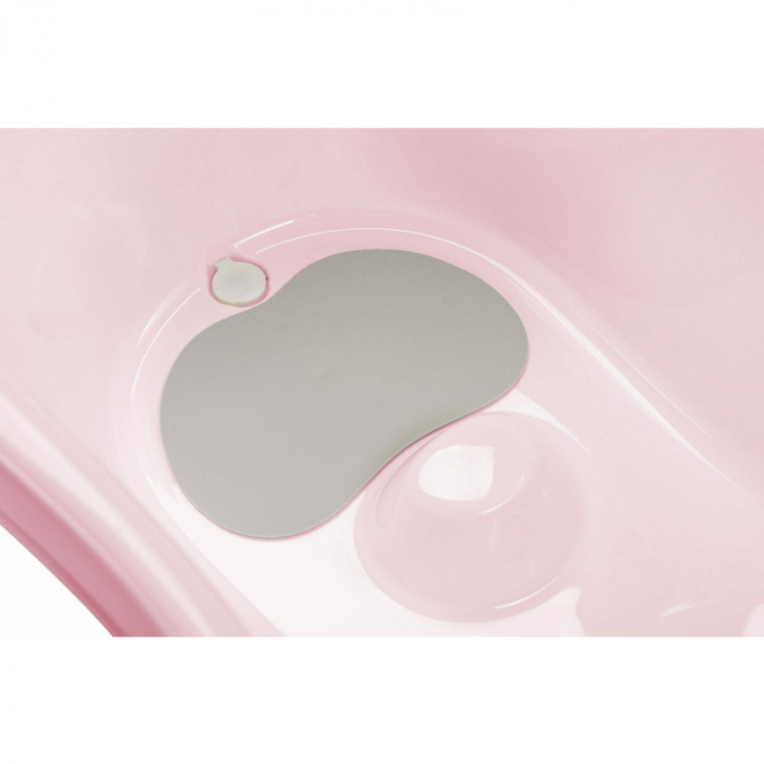 Cadita, Cu doua parti antiderapante, Cu dop, Conform cu standardul european de securitate EN 17072:2018, FreeON, 81x41x24 cm, Pink [3]