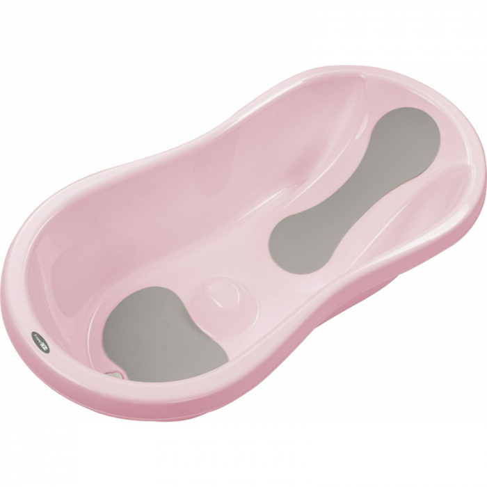 Cadita, Cu doua parti antiderapante, Cu dop, Conform cu standardul european de securitate EN 17072:2018, FreeON, 81x41x24 cm, Pink [2]