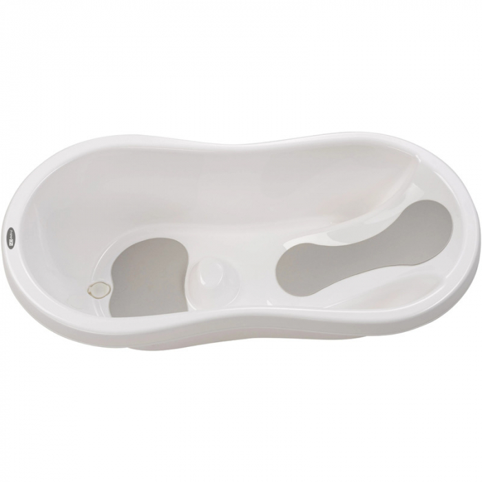 Cadita, Cu doua parti antiderapante, Cu dop, Conform cu standardul european de securitate EN 17072:2018, FreeON, 81x41x24 cm, White [2]