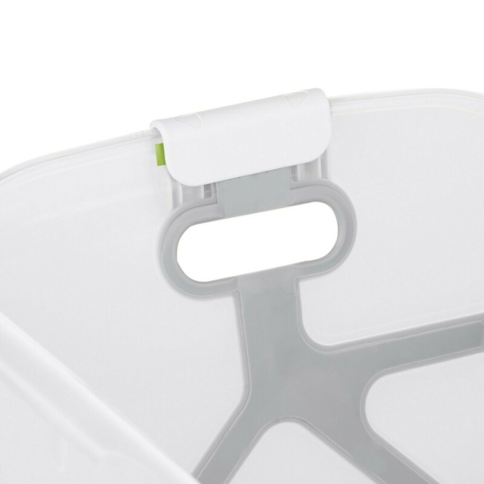 Cadita de baie cu pliere ultra-compacta, Jane, Oasis, Cu doua manere, 68 x 42 x 26 cm, Conform cu standardul european de siguranta EN 17072:2018, Pale [7]