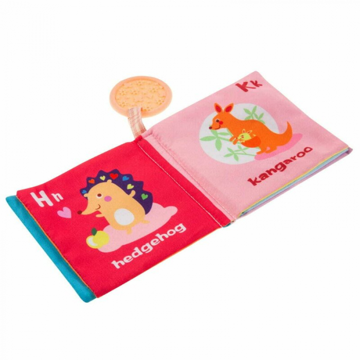 Carticica senzoriala, Bocioland, Cu 10 pagini in culori contrastante, Fosneste cand este atinsa, Din material moale, 0 luni+, Animals [2]