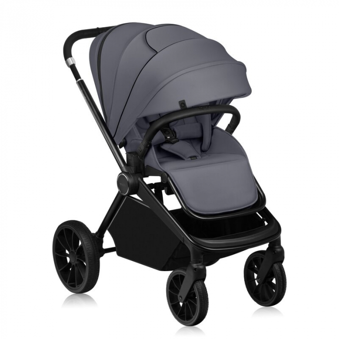 Carucior 2 in 1, Lionelo, Mika Plus, Cadru din aluminiu, Cu landou intarit si salteluta moale, Reversibil, Cu sistem de ventilatie 3D, Cu accesorii, Pana la 22 kg, Conform cu EN1888-1 EN1888-2, EN1466 [3]