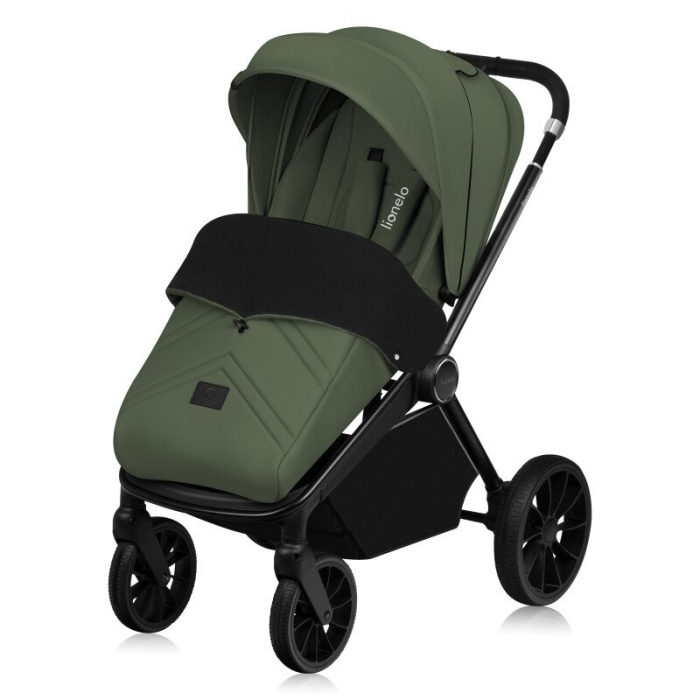 Carucior 2 in 1, Lionelo, Mika Plus, Cadru din aluminiu, Cu landou intarit si salteluta moale, Reversibil, Cu sistem de ventilatie 3D, Cu accesorii, Pana la 22 kg, Conform cu EN1888-1 EN1888-2, EN1466 [5]