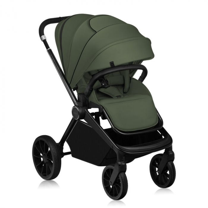 Carucior 2 in 1, Lionelo, Mika Plus, Cadru din aluminiu, Cu landou intarit si salteluta moale, Reversibil, Cu sistem de ventilatie 3D, Cu accesorii, Pana la 22 kg, Conform cu EN1888-1 EN1888-2, EN1466 [3]