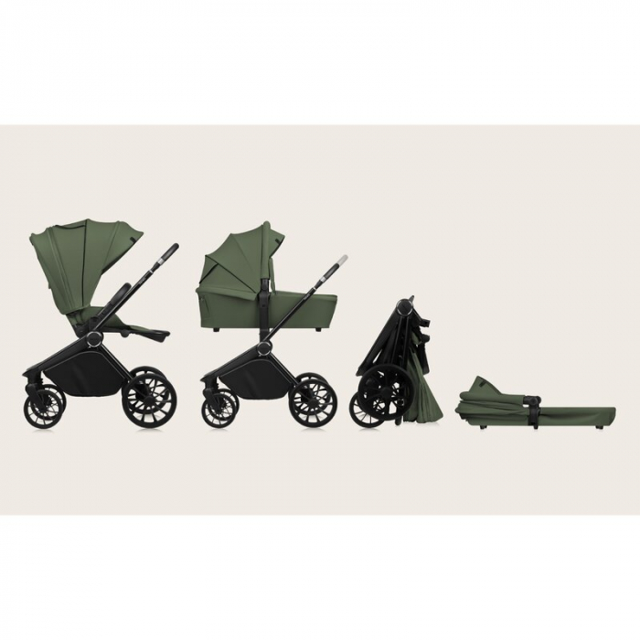 Carucior 2 in 1, Lionelo, Mika Plus, Cadru din aluminiu, Cu landou intarit si salteluta moale, Reversibil, Cu sistem de ventilatie 3D, Cu accesorii, Pana la 22 kg, Conform cu EN1888-1 EN1888-2, EN1466 [36]