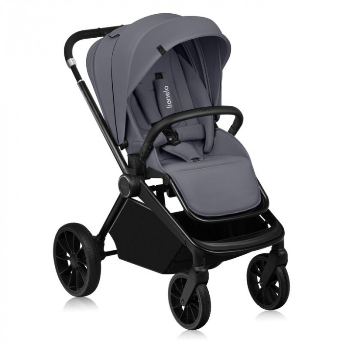 Carucior 2 in 1, Lionelo, Mika Plus, Cadru din aluminiu, Cu landou intarit si salteluta moale, Reversibil, Cu sistem de ventilatie 3D, Cu accesorii, Pana la 22 kg, Conform cu EN1888-1 EN1888-2, EN1466 [2]
