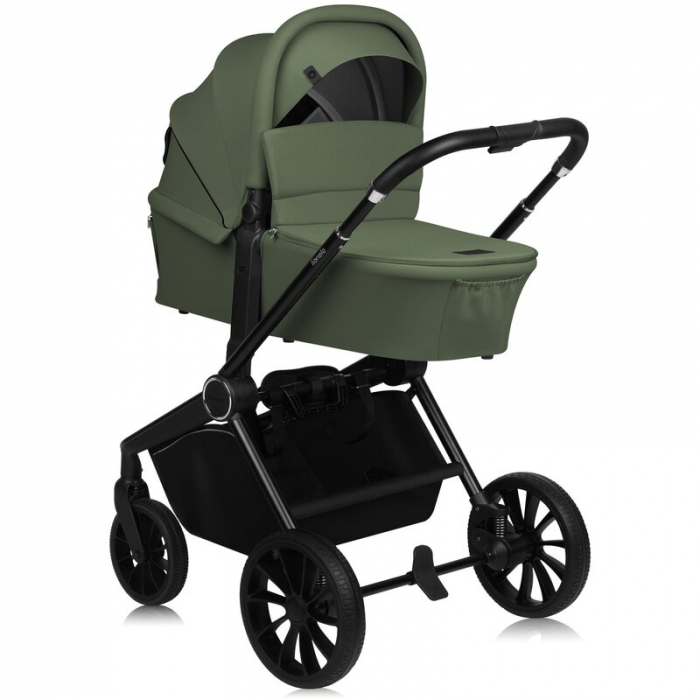 Carucior 2 in 1, Lionelo, Mika Plus, Cadru din aluminiu, Cu landou intarit si salteluta moale, Reversibil, Cu sistem de ventilatie 3D, Cu accesorii, Pana la 22 kg, Conform cu EN1888-1 EN1888-2, EN1466 [12]