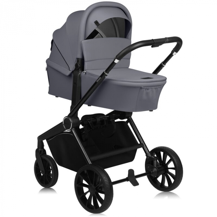 Carucior 2 in 1, Lionelo, Mika Plus, Cadru din aluminiu, Cu landou intarit si salteluta moale, Reversibil, Cu sistem de ventilatie 3D, Cu accesorii, Pana la 22 kg, Conform cu EN1888-1 EN1888-2, EN1466 [12]