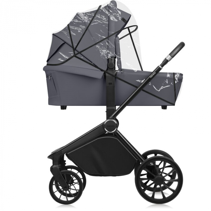 Carucior 2 in 1, Lionelo, Mika Plus, Cadru din aluminiu, Cu landou intarit si salteluta moale, Reversibil, Cu sistem de ventilatie 3D, Cu accesorii, Pana la 22 kg, Conform cu EN1888-1 EN1888-2, EN1466 [17]