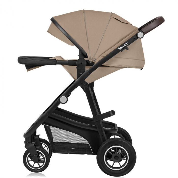 Carucior 3 in 1, Lionelo, Bianka, Transformabil, Cadru aluminiu, Cu landou si salteluta moale, Cu scoica auto testata ADAC, Cu multiple accesorii, Sustine 22 kg, 0 luni+, EN1466:2014+AC:2015, EN1888,  [11]