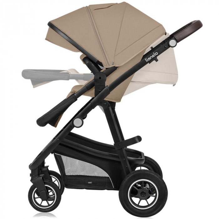 Carucior 3 in 1, Lionelo, Bianka, Transformabil, Cadru aluminiu, Cu landou si salteluta moale, Cu scoica auto testata ADAC, Cu multiple accesorii, Sustine 22 kg, 0 luni+, EN1466:2014+AC:2015, EN1888,  [12]