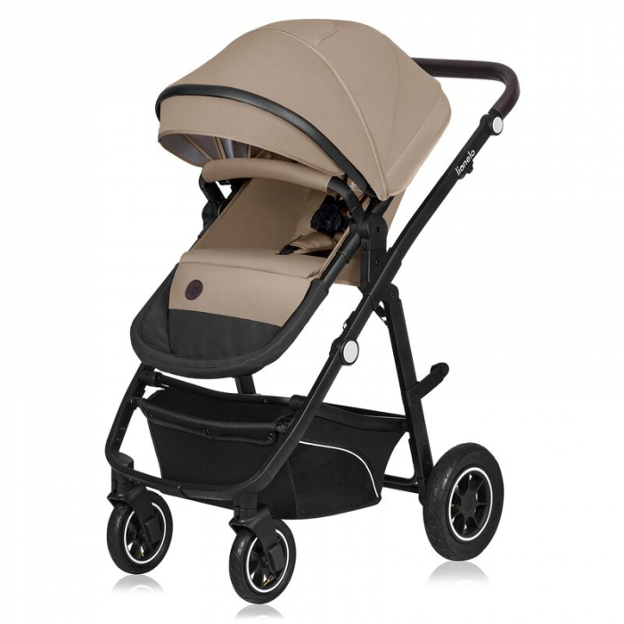 Carucior 3 in 1, Lionelo, Bianka, Transformabil, Cadru aluminiu, Cu landou si salteluta moale, Cu scoica auto testata ADAC, Cu multiple accesorii, Sustine 22 kg, 0 luni+, EN1466:2014+AC:2015, EN1888,  [4]