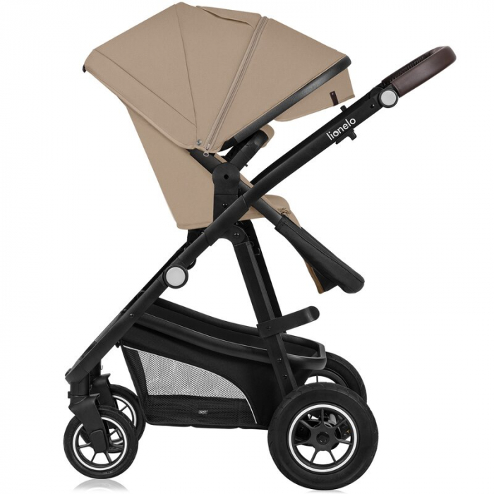 Carucior 3 in 1, Lionelo, Bianka, Transformabil, Cadru aluminiu, Cu landou si salteluta moale, Cu scoica auto testata ADAC, Cu multiple accesorii, Sustine 22 kg, 0 luni+, EN1466:2014+AC:2015, EN1888,  [13]