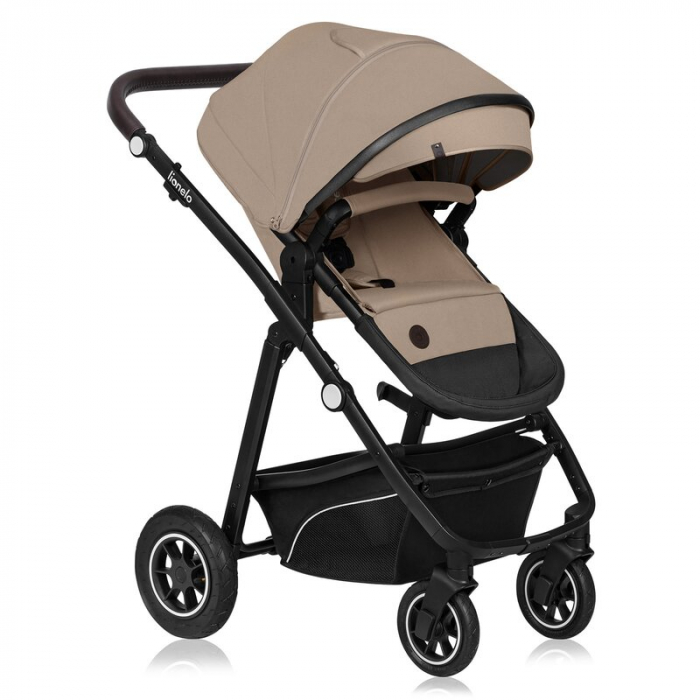 Carucior 3 in 1, Lionelo, Bianka, Transformabil, Cadru aluminiu, Cu landou si salteluta moale, Cu scoica auto testata ADAC, Cu multiple accesorii, Sustine 22 kg, 0 luni+, EN1466:2014+AC:2015, EN1888,  [2]