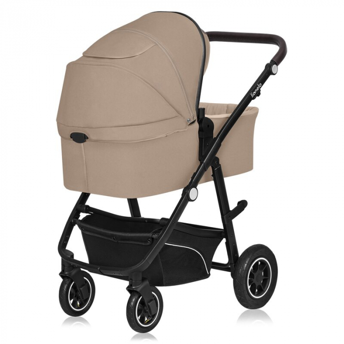 Carucior 3 in 1, Lionelo, Bianka, Transformabil, Cadru aluminiu, Cu landou si salteluta moale, Cu scoica auto testata ADAC, Cu multiple accesorii, Sustine 22 kg, 0 luni+, EN1466:2014+AC:2015, EN1888,  [8]