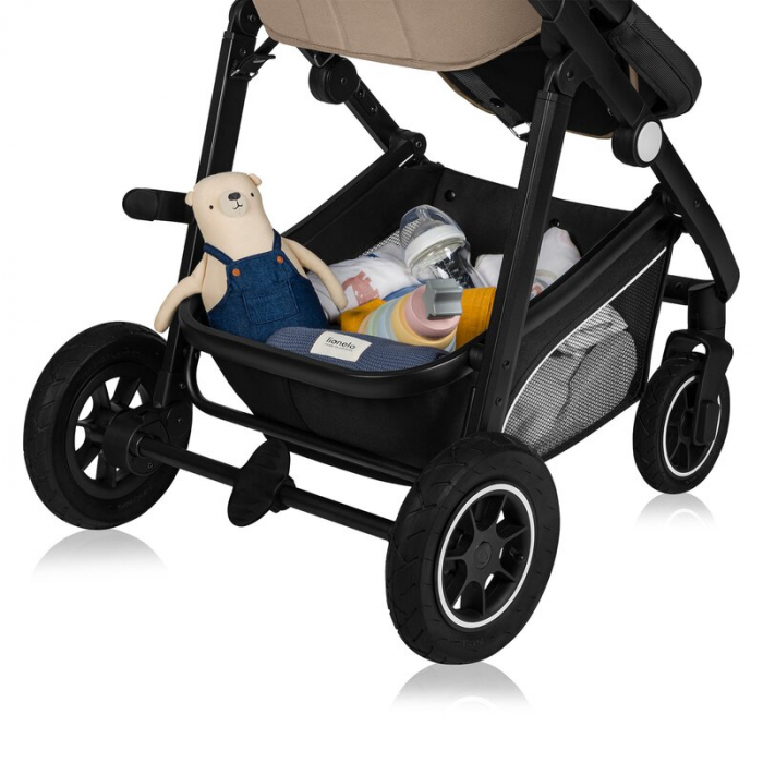 Carucior 3 in 1, Lionelo, Bianka, Transformabil, Cadru aluminiu, Cu landou si salteluta moale, Cu scoica auto testata ADAC, Cu multiple accesorii, Sustine 22 kg, 0 luni+, EN1466:2014+AC:2015, EN1888,  [18]