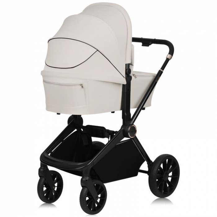Carucior 3 in 1, Lionelo, Mika Plus, Cadru din aluminiu, Cu landou intarit si salteluta moale, Scoica auto, Reversibil, Cu sistem de ventilatie 3D, Maner ajustabil, Cu accesorii, Pana la 22 kg, EN1888 [13]