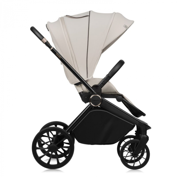 Carucior 3 in 1, Lionelo, Mika Plus, Cadru din aluminiu, Cu landou intarit si salteluta moale, Scoica auto, Reversibil, Cu sistem de ventilatie 3D, Maner ajustabil, Cu accesorii, Pana la 22 kg, EN1888 [9]