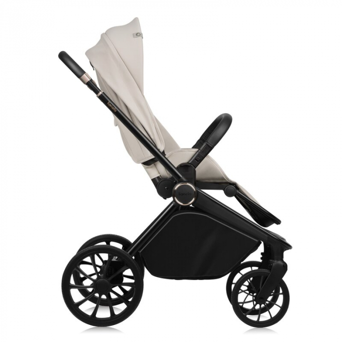 Carucior 3 in 1, Lionelo, Mika Plus, Cadru din aluminiu, Cu landou intarit si salteluta moale, Scoica auto, Reversibil, Cu sistem de ventilatie 3D, Maner ajustabil, Cu accesorii, Pana la 22 kg, EN1888 [23]