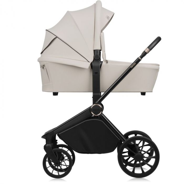 Carucior 3 in 1, Lionelo, Mika Plus, Cadru din aluminiu, Cu landou intarit si salteluta moale, Scoica auto, Reversibil, Cu sistem de ventilatie 3D, Maner ajustabil, Cu accesorii, Pana la 22 kg, EN1888 [14]
