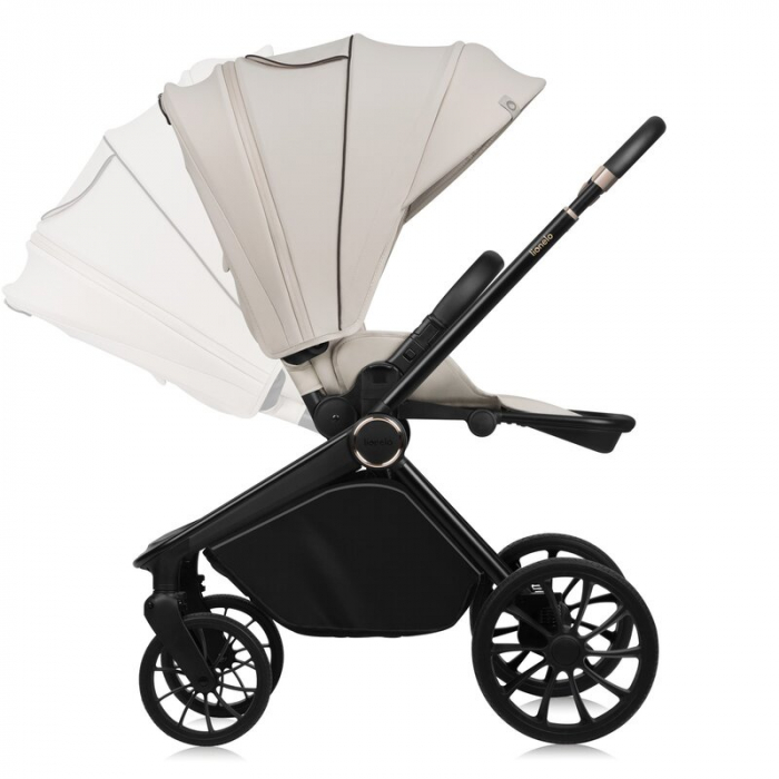 Carucior 3 in 1, Lionelo, Mika Plus, Cadru din aluminiu, Cu landou intarit si salteluta moale, Scoica auto, Reversibil, Cu sistem de ventilatie 3D, Maner ajustabil, Cu accesorii, Pana la 22 kg, EN1888 [6]